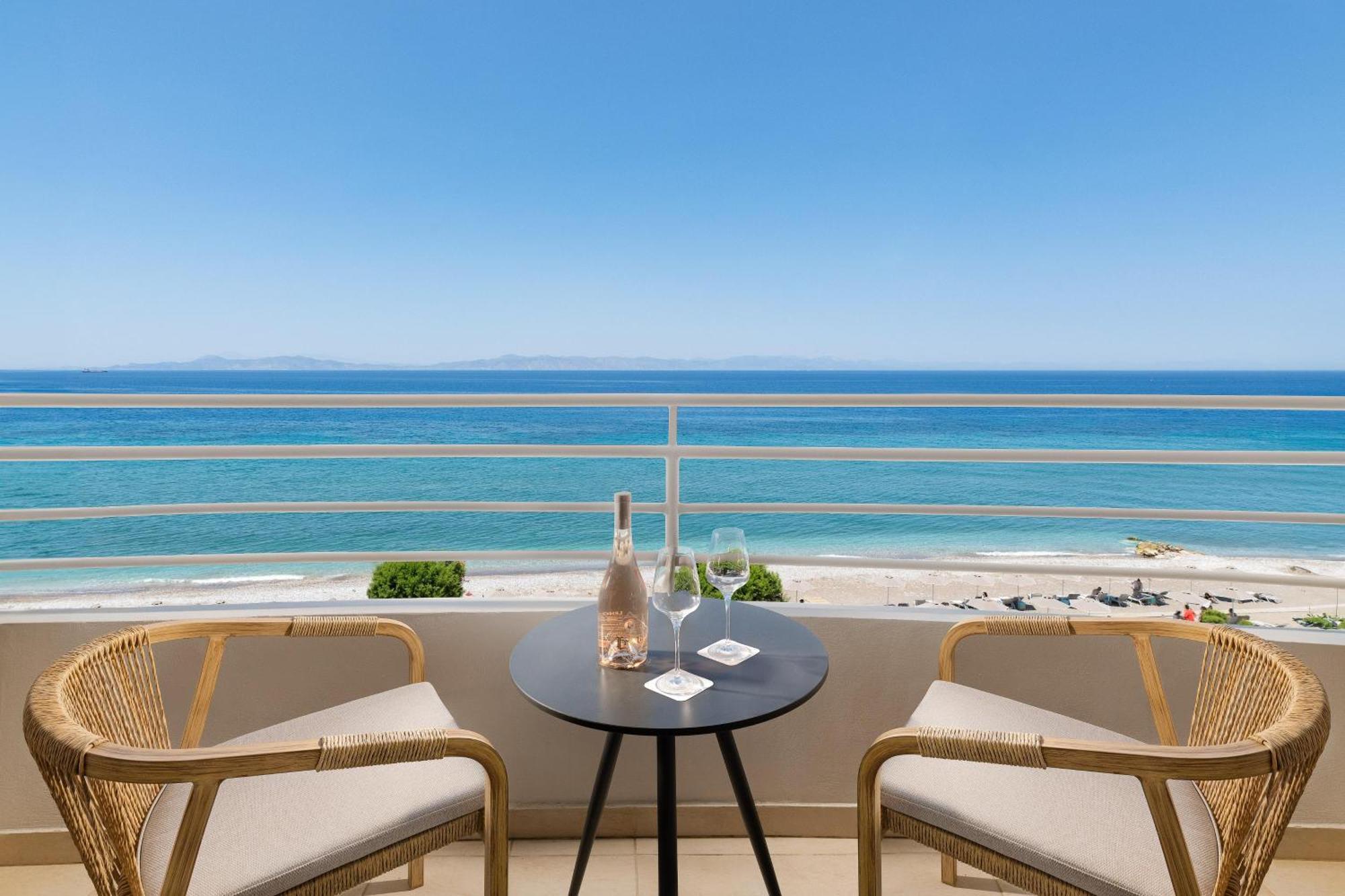 Electra Palace Rhodes Ialysos  Exterior photo View from the balcony of a suite at the hotel